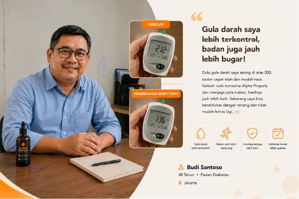 Kisah transformasi pengguna Alpha Propolis 42